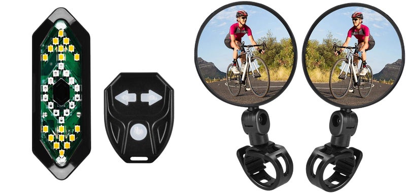 Linist Bicycle Tail Light with Turn Signals, Brake Light & Bicycle Mirror Combo - Wireless Remote Control, USB Rechargeable Safety Warning Cycling Light - Image 1