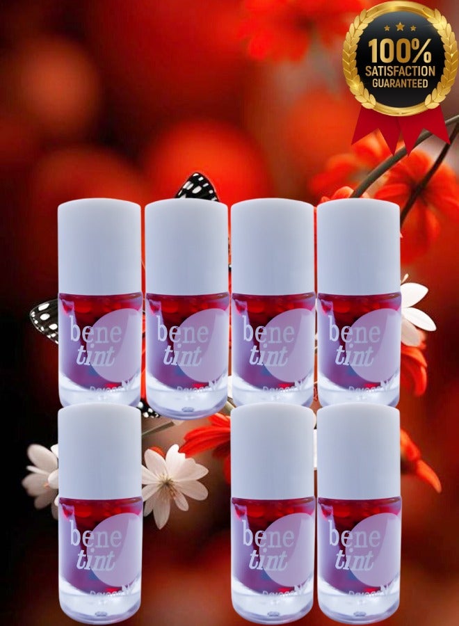 Bene 7 Pieces Bene Tint Daroge Lip Gloss Rose Red 12ML - Image 1