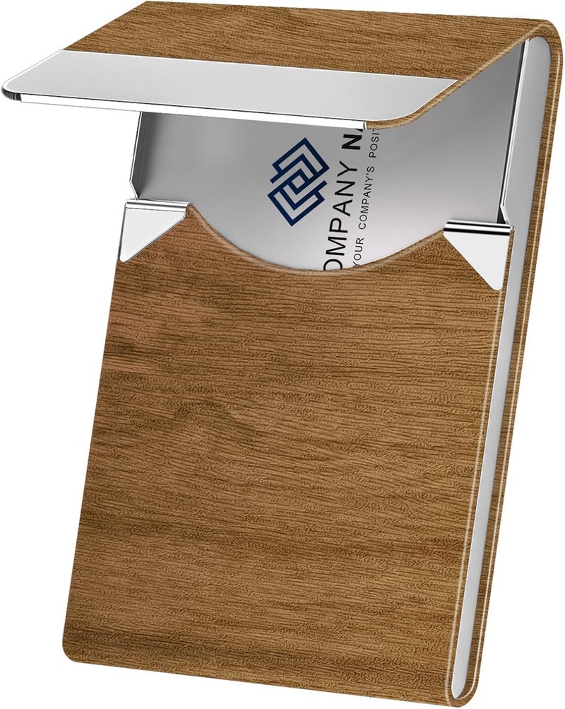 DMFLY Stainless Steel RFID Credit Card Holder for Men and Women, Slim, Modern - Image 1