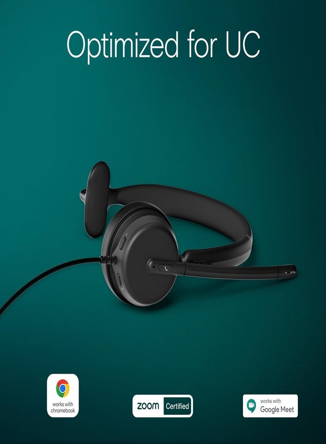 إبوس سماعة رأس EPOS Impact 430 أحادية الجانب توضع على الأذن مع ميكروفون مزدوج، فلترة الضوضاء، منفذ USB-C/USB-A، مناسبة للمكتب المنزلي، سهلة الاستخدام، تدعم التكبير، متوافقة مع أنظمة الاتصالات الموحدة. - Image 4