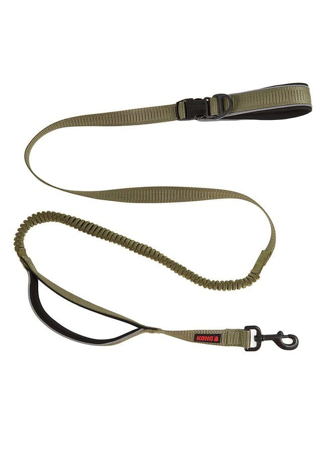 Kong Reflective Shock Absorbing Hands-Free Bungee Dog Leash 6' (Green) - Image 2