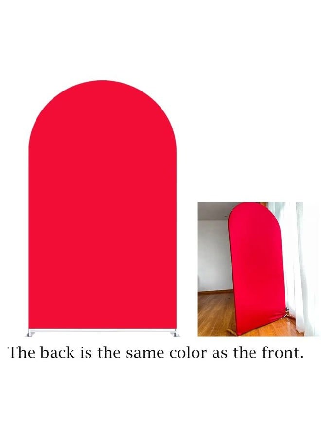 HUAYI Double Sided Red Arch Backdrop Cover for Birthday Party Wedding Baby Shower Decorations Chiara Backdrops Arched Wall Covers Frame Stands Banner Photography Background 2.6ft * 6ft  - Image 2