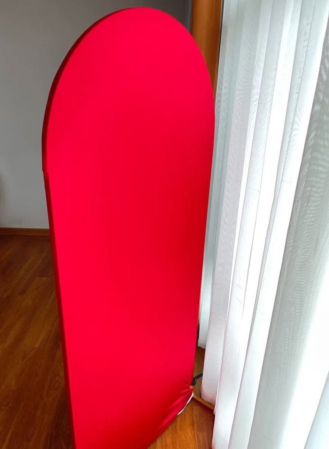 HUAYI Double Sided Red Arch Backdrop Cover for Birthday Party Wedding Baby Shower Decorations Chiara Backdrops Arched Wall Covers Frame Stands Banner Photography Background 2.6ft * 6ft  - Image 3