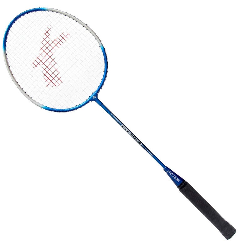 FEROC 2 Pieces Aluminium Badminton Racket with 3 Pieces Feather Shuttles with Full-Cover Set,Aluminum, Multicolor (Blue) - Image 3