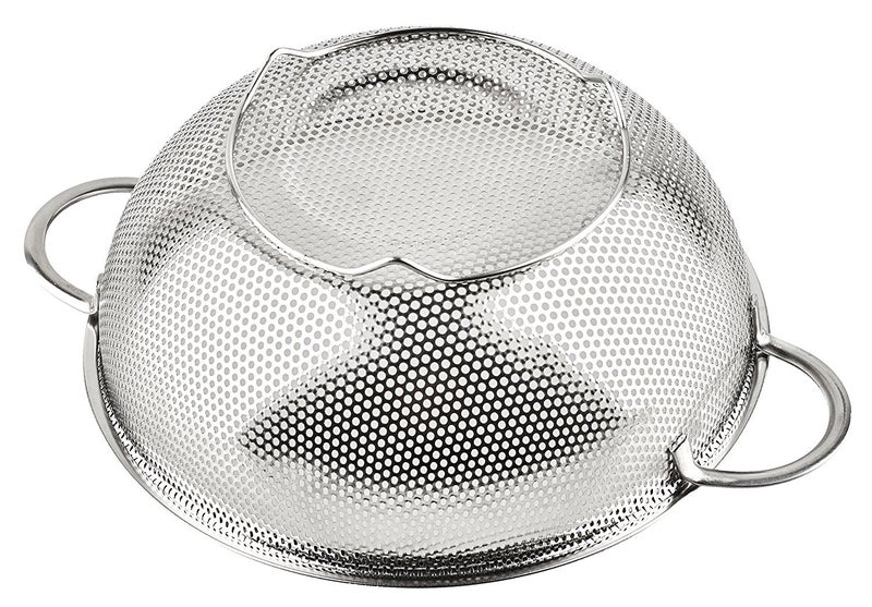 HÃ–LM HÖLM 3-Piece Stainless Steel Mesh Micro-Perforated Strainer Colander Set (1-Quart, 2.5-Quart and 4.5-Quart) - Image 2