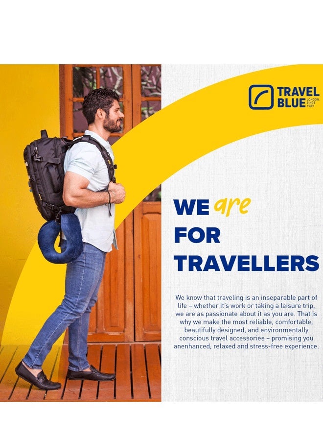 Reelyo Travel Neck Pillow - Lightweight Fleece Casing U-Shaped Stuffable Memory Foam Travel Pillow for Sleeping and Neck Support, Black - Image 5