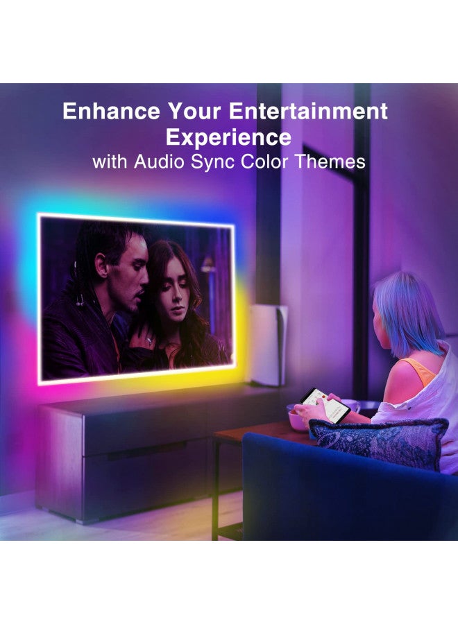 Sengled Smart TV LED Backlights for 45-75 inch TVs, 8 PCS Segmented Strip Lights, Work with Alexa Google Home, Music Sync Wi-Fi RGB Ambient Lighting, Grouping, Adjustable Length, 25,000 Hours - Image 2