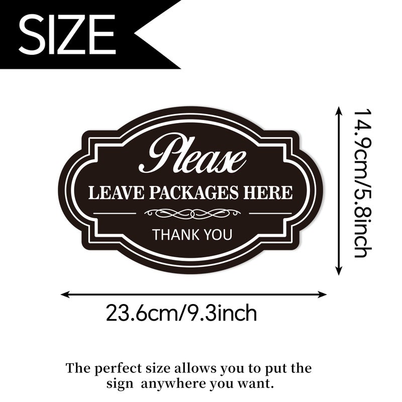 LUHIMO Please Leave Packages and Deliveries Here Signï¼ŒSelf-Adhesive Waterproof Vinyl Delivery Signs for Packages, Place Packages Here Sign for Homeï¼ŒOfficeï¼ŒShopï¼ŒBox, Door - Image 2