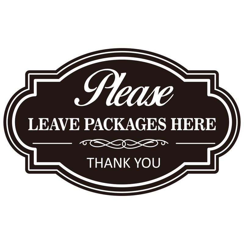 LUHIMO Please Leave Packages and Deliveries Here Signï¼ŒSelf-Adhesive Waterproof Vinyl Delivery Signs for Packages, Place Packages Here Sign for Homeï¼ŒOfficeï¼ŒShopï¼ŒBox, Door - Image 1