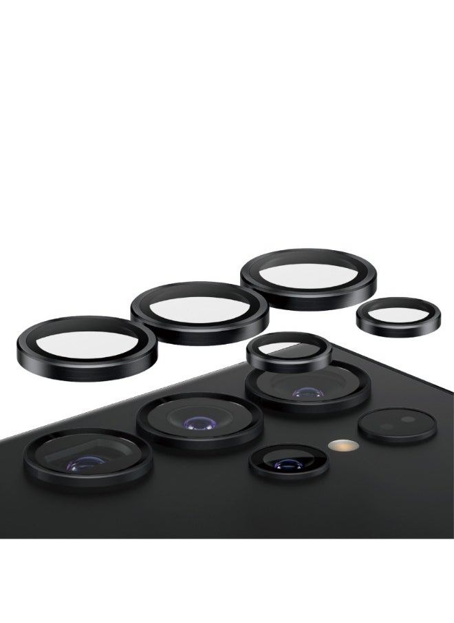 PanzerGlass Hoops Samsung Galaxy S24 Ultra | Camera Lens Protector - 4 Layers of Protection w/ Anti-Shatter Layer, Anti-FingerPrint, Smudge-Free, Drop Proof, No Image Distortion - Black  - Image 1