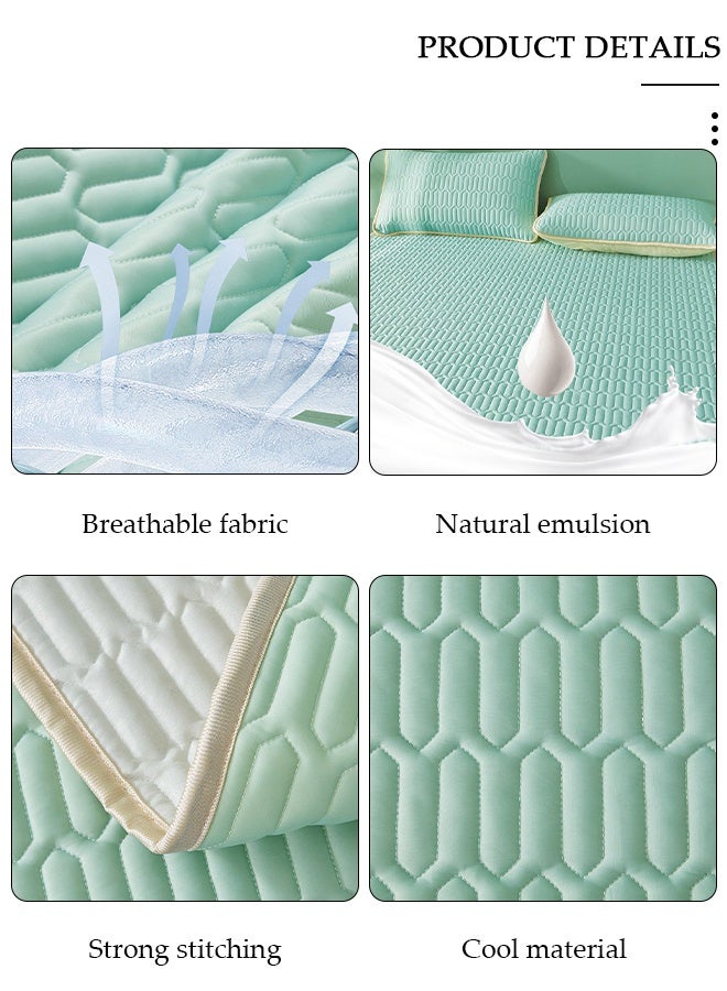 DUNISO أغطية وسائد تبريد فاخرة مكونة من قطعتين من أغطية الوسائد الناعمة المصنوعة من اللاتكس المسامي للشعر والجلد النائمين - Image 3