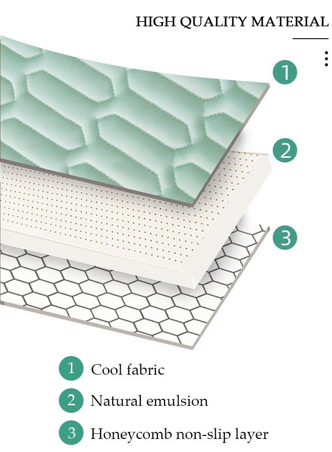 DUNISO أغطية وسائد تبريد فاخرة مكونة من قطعتين من أغطية الوسائد الناعمة المصنوعة من اللاتكس المسامي للشعر والجلد النائمين - Image 5