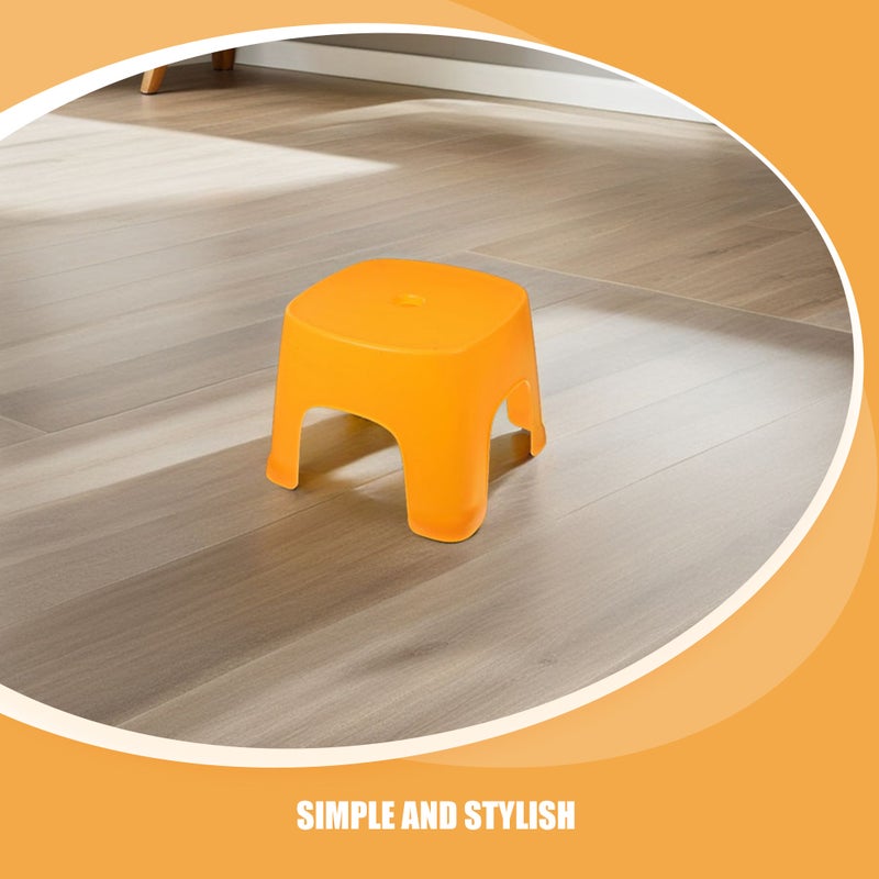 2pcs Stool: Bathroom Low Step Stool With Hole - Compact Household Seat For For Shower Toilet Training Bedroom Change Shoes - Image 3