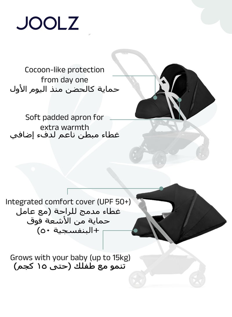 جولز إير² مهد للمواليد إلى المقعد | مناسب للسفر بالطائرة | حماية دافئة وآمنة | مسند ساق قابل للتعديل | حماية من الشمس UPF 50+ | من 0 إلى 15 كجم - Image 2