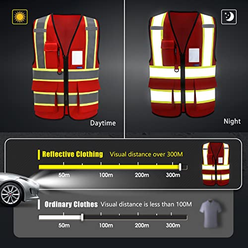 AYKRM 11 colors available 6xl 7xl 8xl red safety vest - Image 3