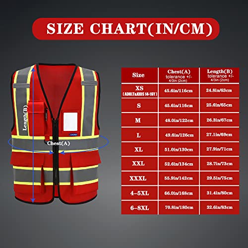 AYKRM 11 colors available 6xl 7xl 8xl red safety vest - Image 5