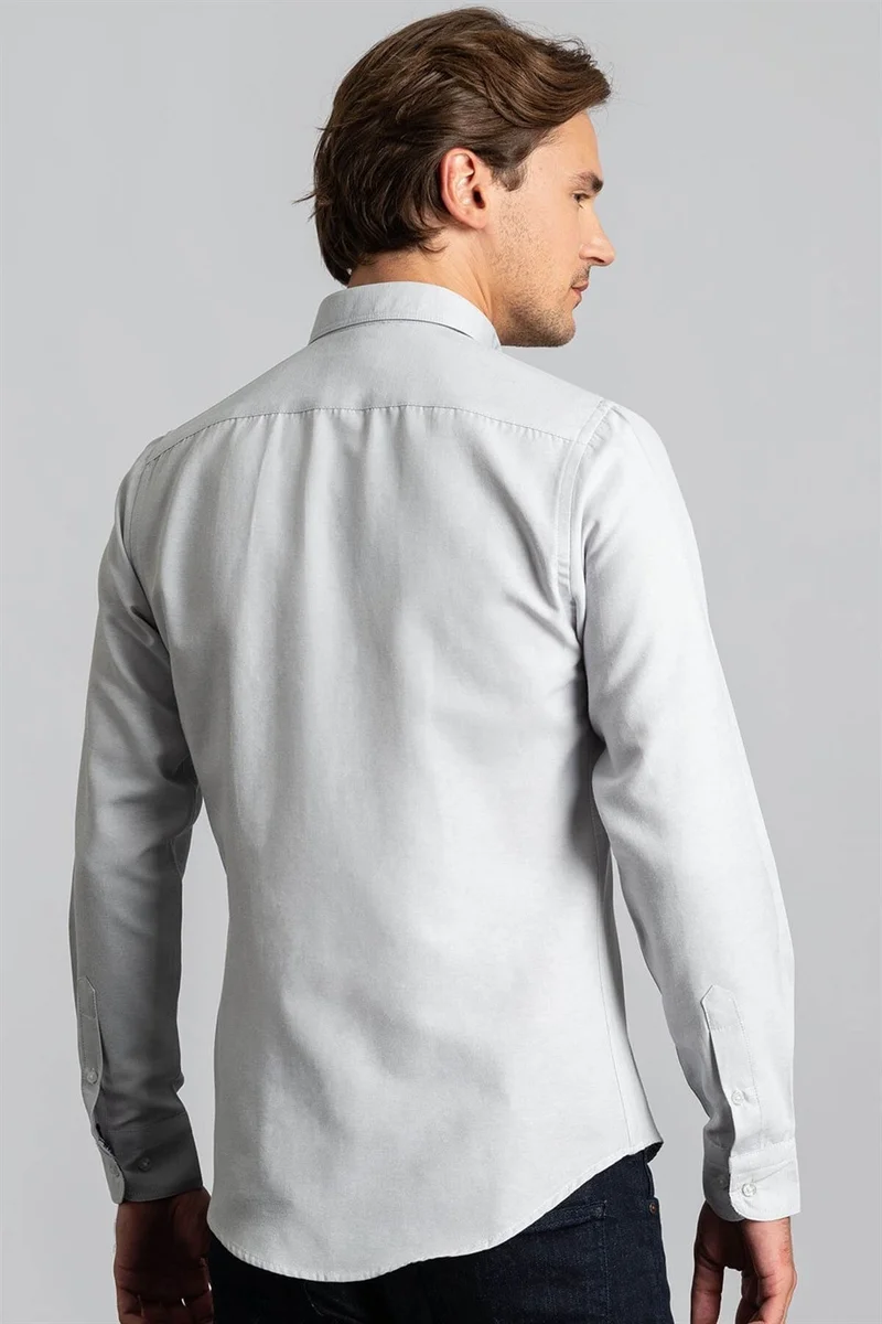 تودورس Slim Fit Slim Fit Long Sleeve Poplin Oxford