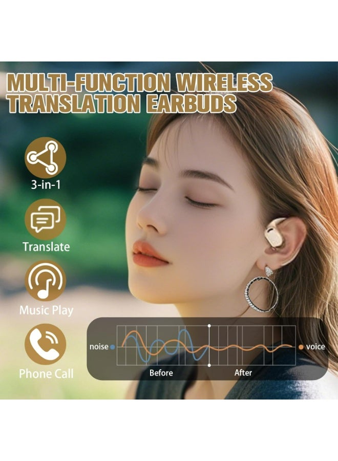 AI Real Time Language Translator Earbuds 2025 New Open Ear AI Translation Earbuds Translation Pods Translator Earbuds for Android iOS,144 Languages Translator Pods for iOS & Android  - Image 5