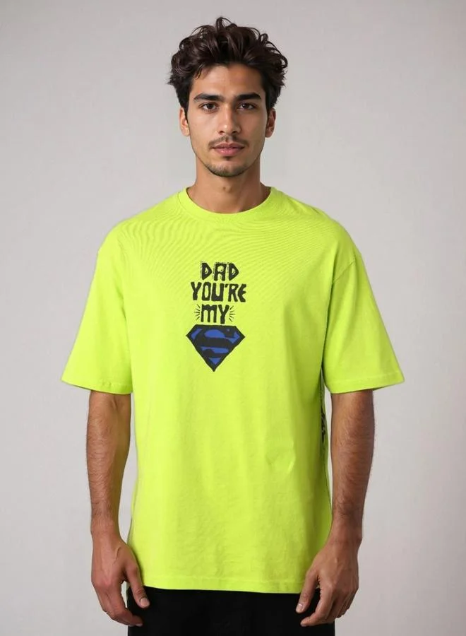 شركة المرآب الهندية تيشيرت واسع بطبعة جرافيك