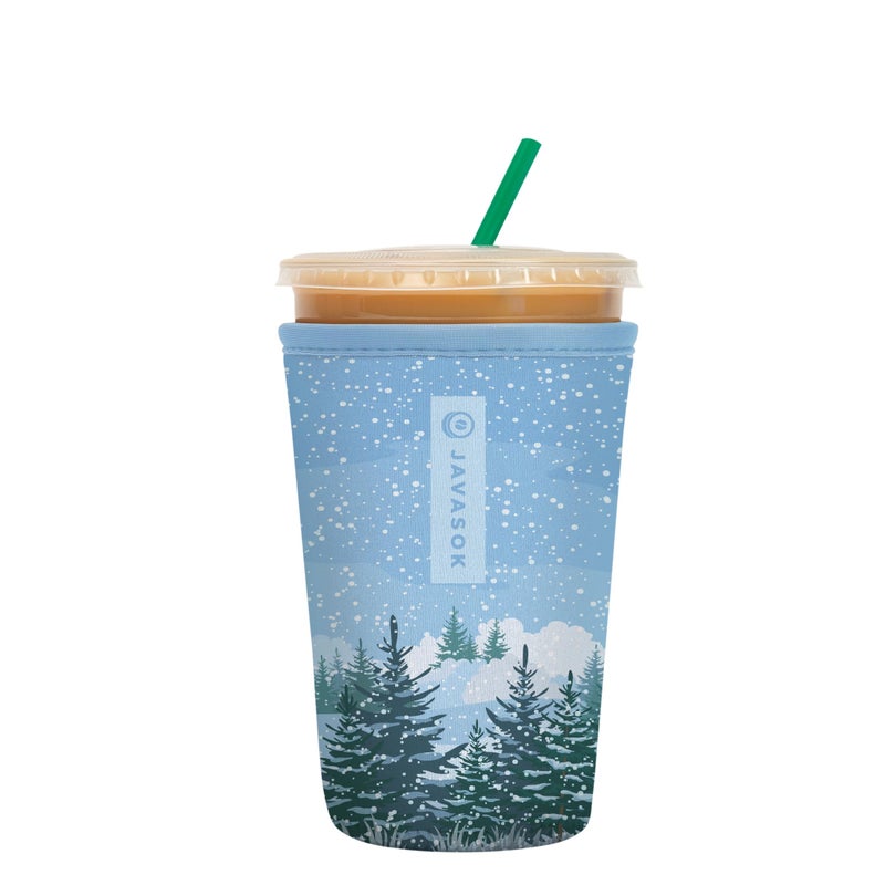 Sok It Java Sok Iced Coffee & Cold Soda Insulated Neoprene Cup Sleeve (Winter Wonderland, Medium: 22-28oz) - Image 1
