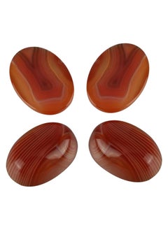 Generic 16pcs Natural Rose Red Garnet Gemstones Flat Round Oval Design Size 25mm x 18mm (0.98" x 0.71")  - Image 2