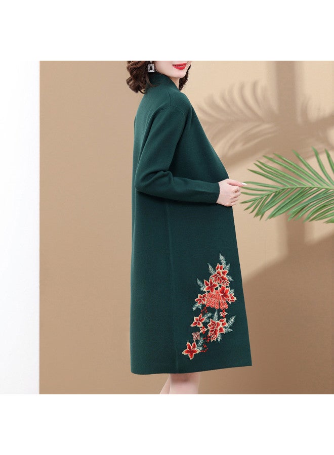 Tucano Mother Of The Bride/Groom Outfits For Middle-Aged Women, Two-Piece Set With Knitted Jacket For Wedding Banquets And Ceremonies - Image 3