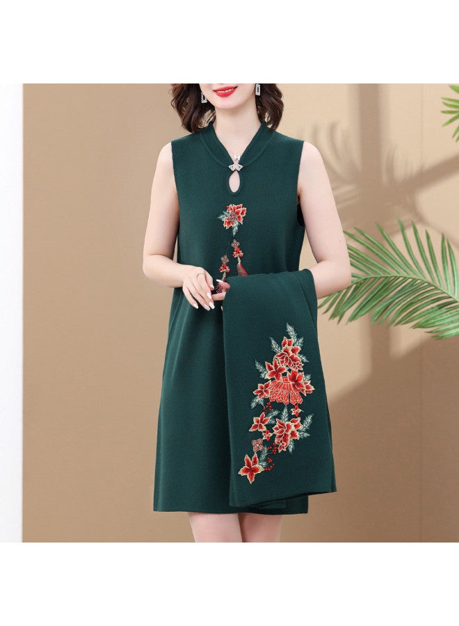 Tucano Mother Of The Bride/Groom Outfits For Middle-Aged Women, Two-Piece Set With Knitted Jacket For Wedding Banquets And Ceremonies - Image 5