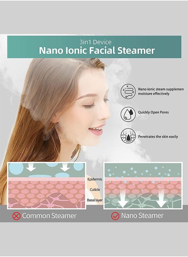 K.SKIN - Facial Steamer Deep Cleansing Spa Device Facial Steamer Warm Mist Humidifier Atomizer Sprayer Moisturizing Face Steamer Home Sauna SPA Face Unclogs Sinuses Pores with Blackheads - Image 1