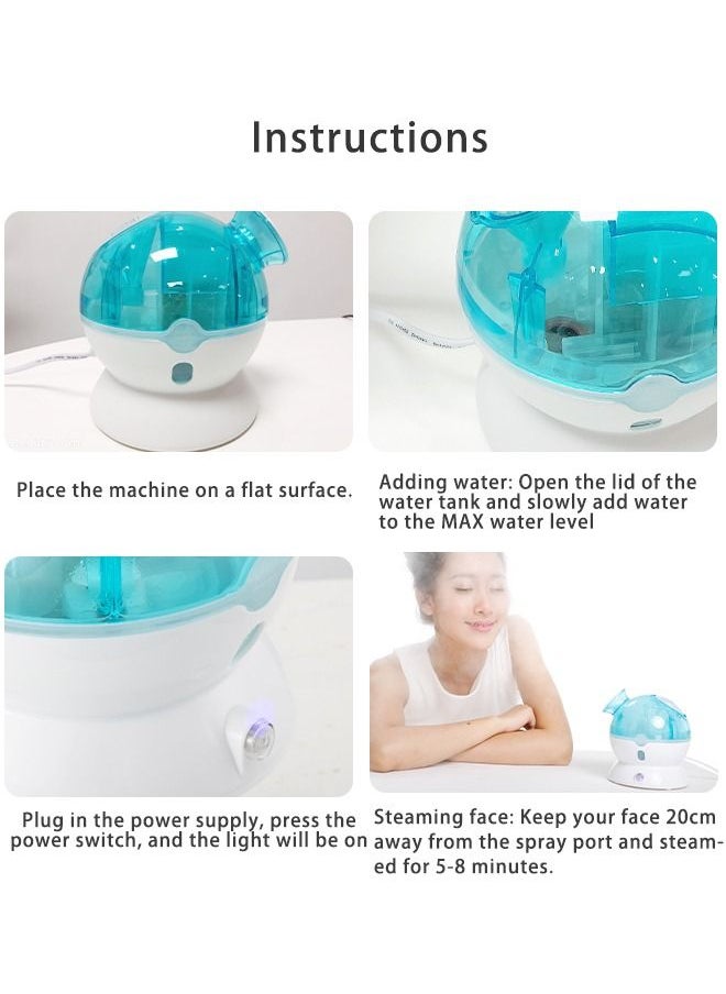 K.SKIN - Facial Steamer Deep Cleansing Spa Device Facial Steamer Warm Mist Humidifier Atomizer Sprayer Moisturizing Face Steamer Home Sauna SPA Face Unclogs Sinuses Pores with Blackheads - Image 1