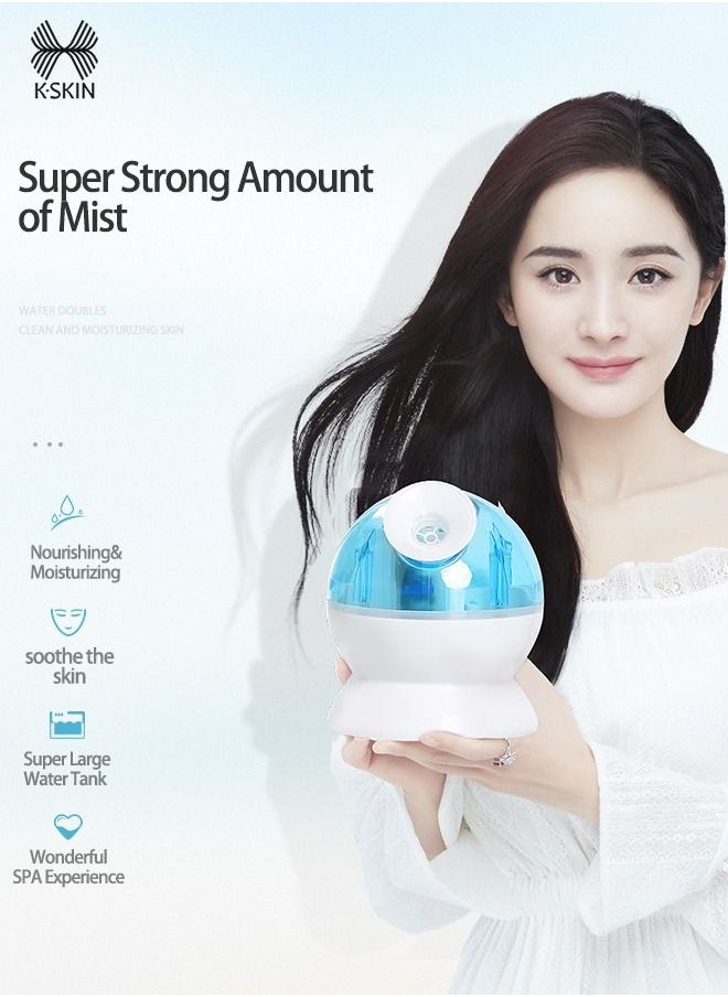 K.SKIN - Facial Steamer Deep Cleansing Spa Device Facial Steamer Warm Mist Humidifier Atomizer Sprayer Moisturizing Face Steamer Home Sauna SPA Face Unclogs Sinuses Pores with Blackheads - Image 1