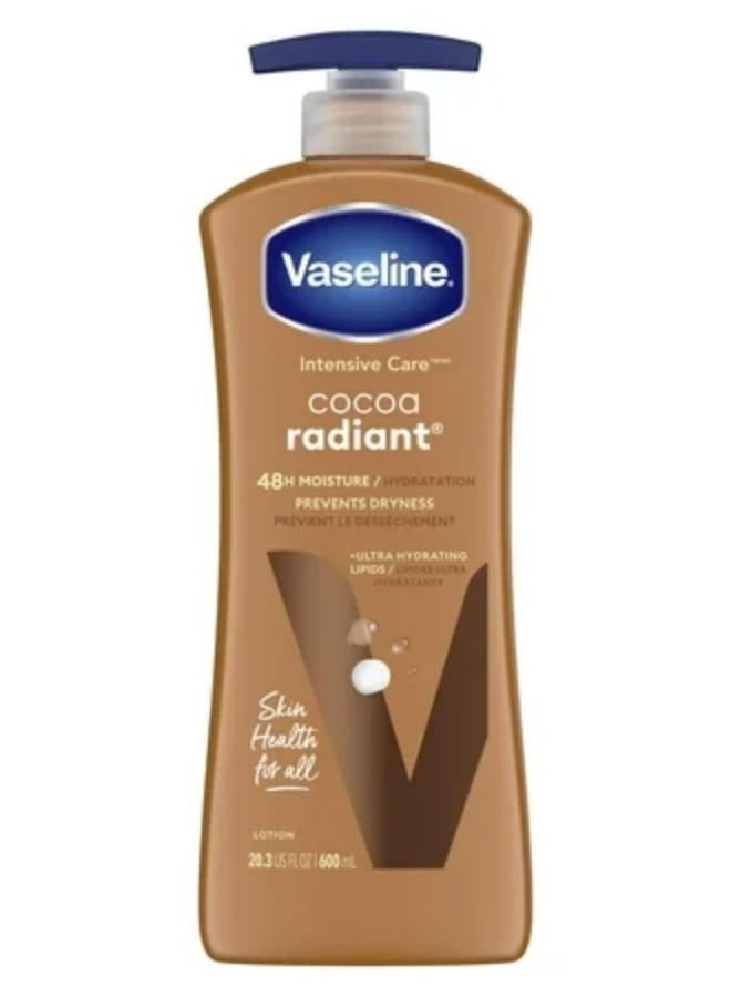 Vaseline Intensive Care Cocoa Radiant Moisture Pump Body Lotion Cocoa Butter 600 ml
