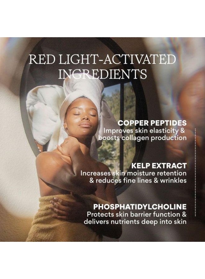 HigherDOSE Light-Activated GLOW SERUM - Anti Aging Face Serum to Plump, Hydrate & Smooth Fine Lines - Made with Vitamin C, Copper Peptides & Hyaluronic Acid - Boosts Benefits of Red Light (1 oz) - Image 4