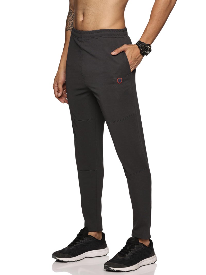 DOMIN8 Men's Slim Fit Track Pant with Elasticated Waist with Drawstring | Slim Fit Joggers for Men | for Running Gym Sports| for Men & Boys | Multipurpose Mens Lower Activewear Trousers Dark Grey - Image 1