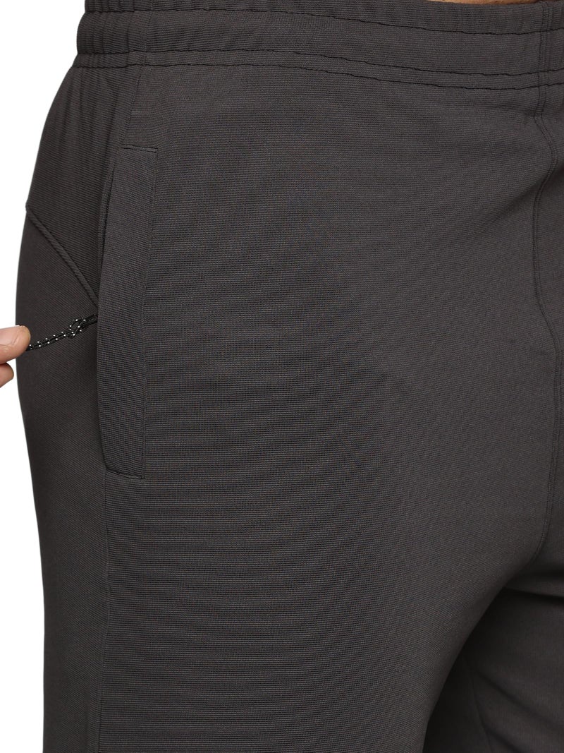 DOMIN8 Men's Slim Fit Track Pant with Elasticated Waist with Drawstring | Slim Fit Joggers for Men | for Running Gym Sports| for Men & Boys | Multipurpose Mens Lower Activewear Trousers Dark Grey - Image 2