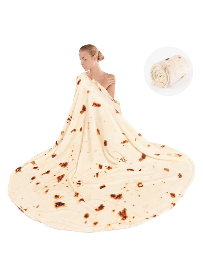 general Burrito Tortilla Blanket, Round Wrap Blanket for Adults and Children, Novelty Gift for Teenagers (150 cm) - Image 1