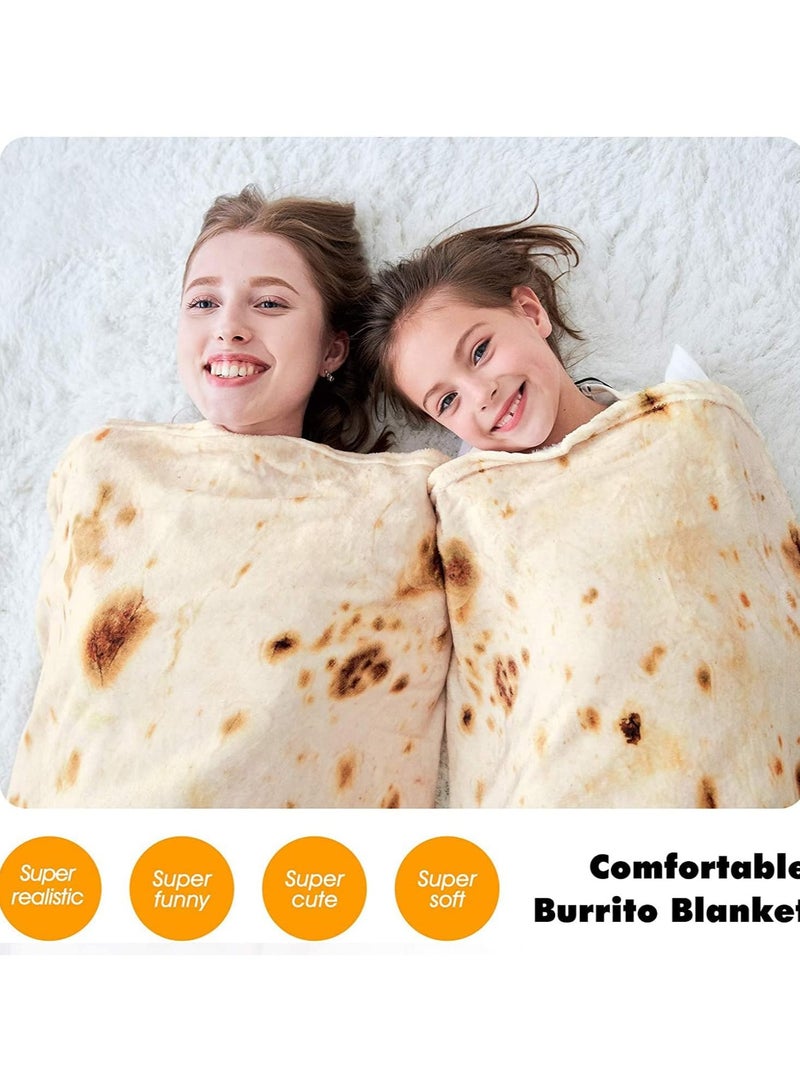 general Burrito Tortilla Blanket, Round Wrap Blanket for Adults and Children, Novelty Gift for Teenagers (150 cm) - Image 4