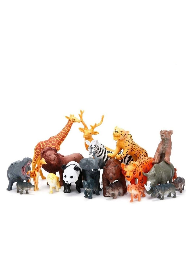 Fitto Realistic Animal Figures Toy Playset 26 Pieces Plastic Wild Animals Including Elephant, Tiger, Hippo, and Much More - Image 2