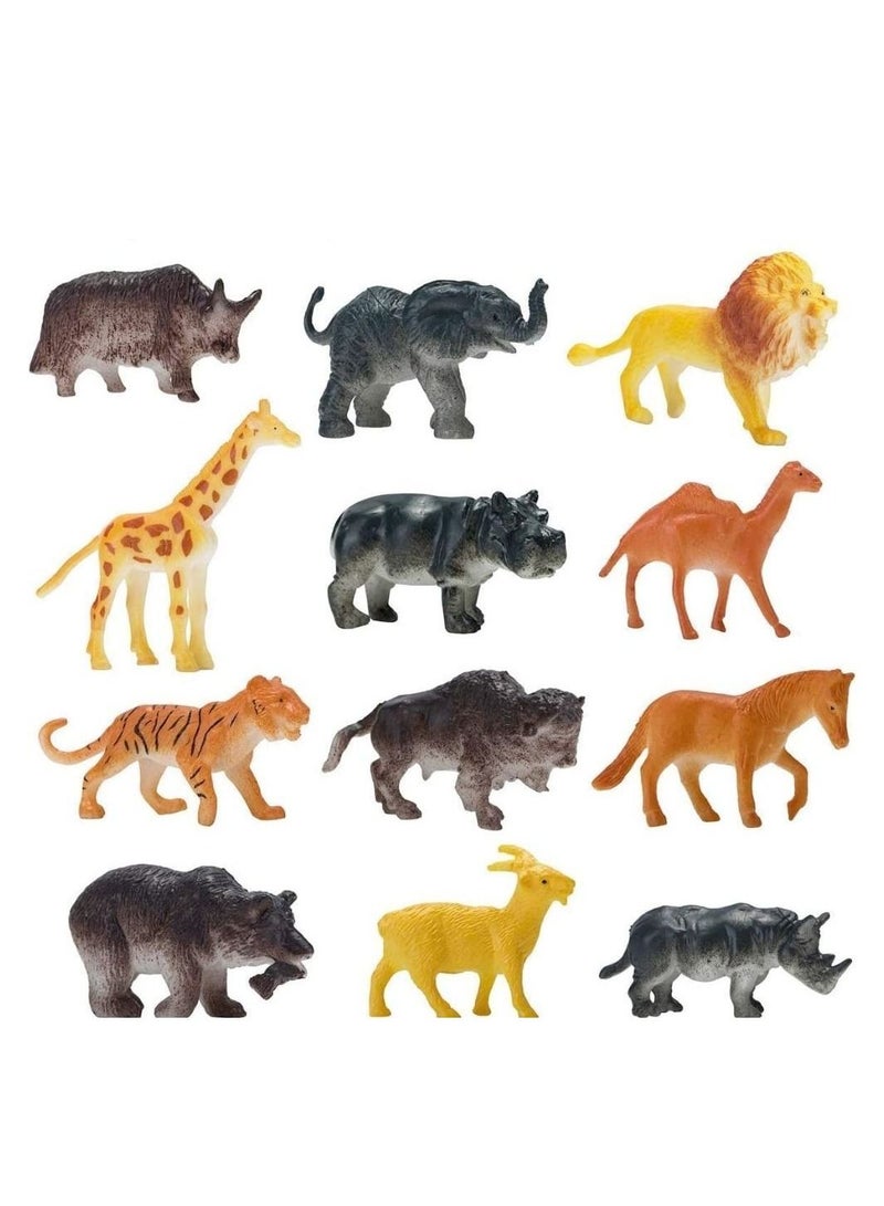 Fitto Realistic Animal Figures Toy Playset 26 Pieces Plastic Wild Animals Including Elephant, Tiger, Hippo, and Much More - Image 3
