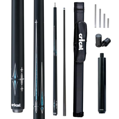 CRICAL Carbon Fiber Pool Cue Stick 58 Billiard Cue Sticks Professional Low Deflection Pool Sticks with 38 8 Pin Joint and 125mm Tip - Image 1