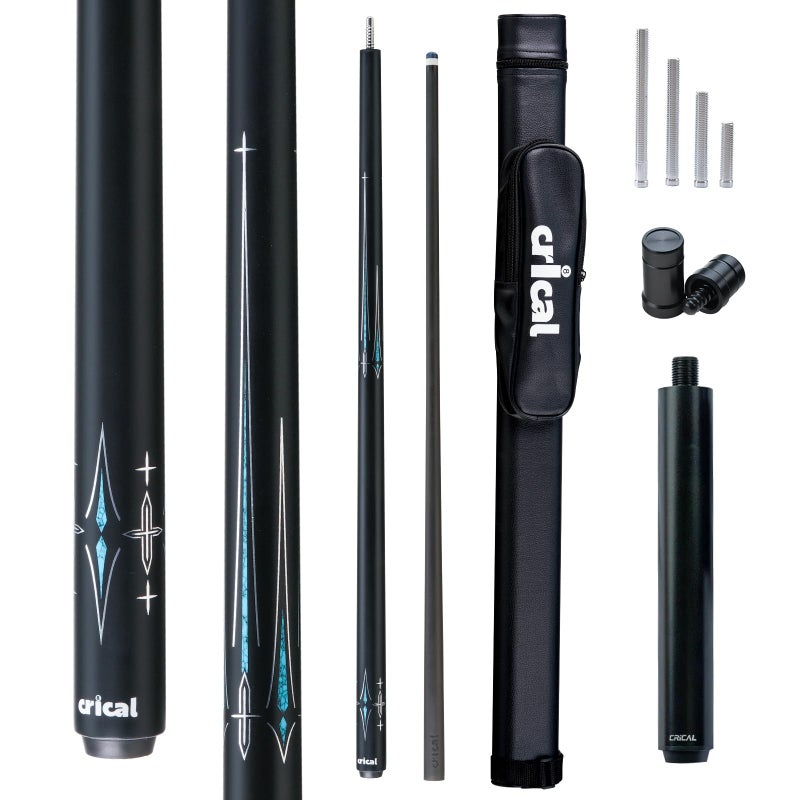CRICAL Carbon Fiber Pool Cue Stick 58 Billiard Cue Sticks Professional Low Deflection Pool Sticks with 38 8 Pin Joint and 125mm Tip - Image 2