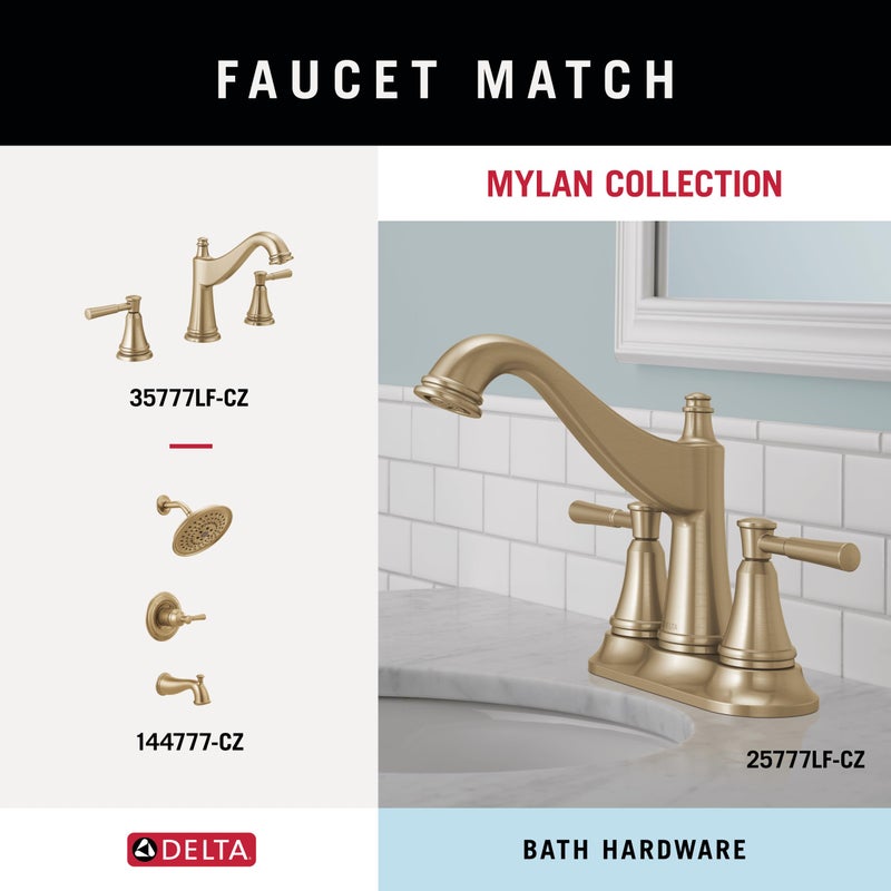 Delta Mylan 4-Piece Bathroom Set Champagne Bronze 18" Towel Rack, Toilet Paper Holder, Hand Towel Holder, Hook| Bathroom Accessory Set Towel Holder 4-Piece Hardware MYN64-CZ - Image 4