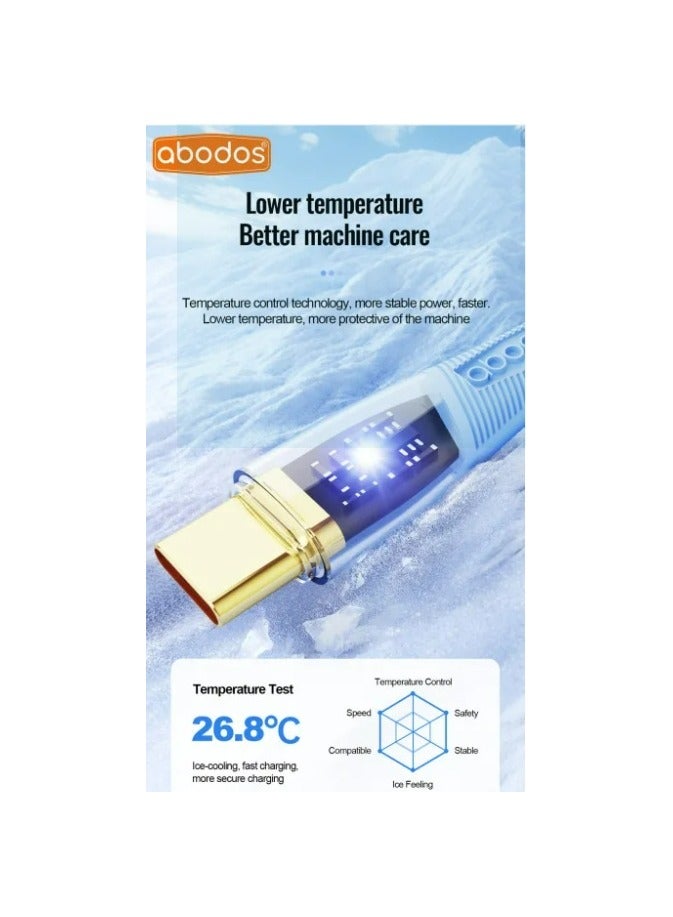 Abodos AS-DS396 120W Fast Charging Cable – Type-C to Type-C, 1.2m PD Data Cable for Smartphones, Tablets & Laptops - Image 3