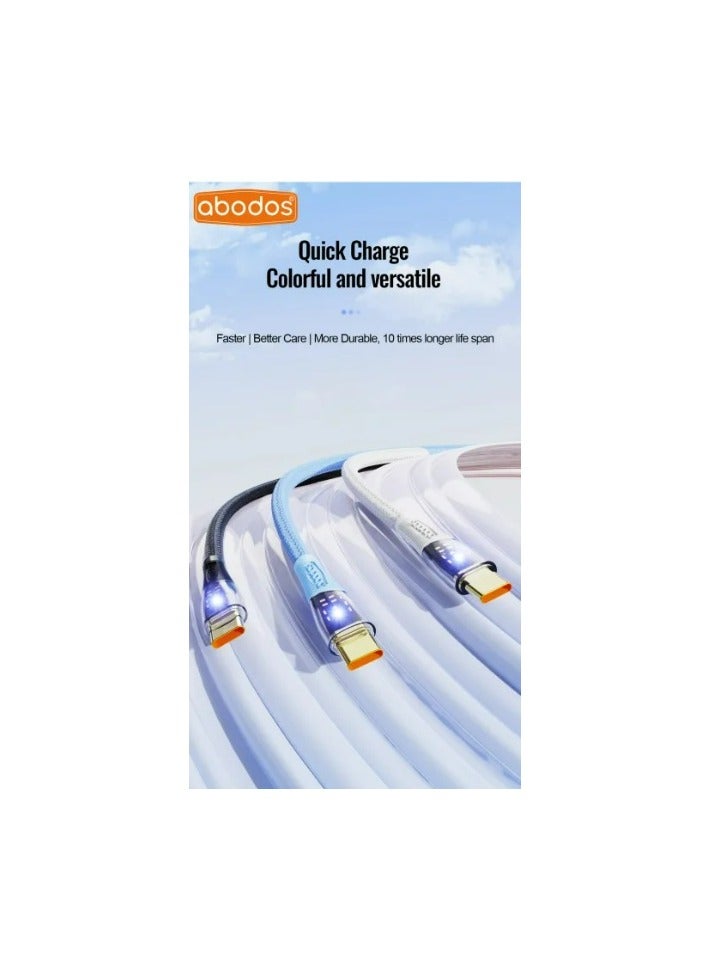 Abodos AS-DS396 120W Fast Charging Cable – Type-C to Type-C, 1.2m PD Data Cable for Smartphones, Tablets & Laptops - Image 5