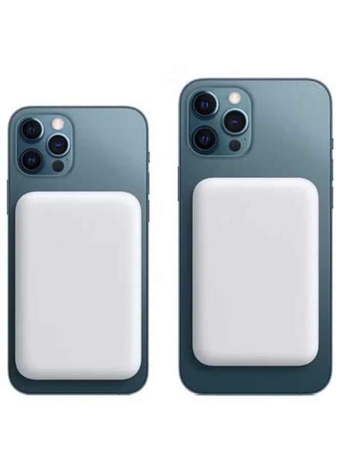 TIGER MagSafe-Compatible Battery Pack for Smartphones – 15W Wireless Fast Charging Power Bank for Magnetic Back Devices | Slim & Lightweight Design, No Interference with Cards or Key Fobs, Ideal for Travel – White - Image 4