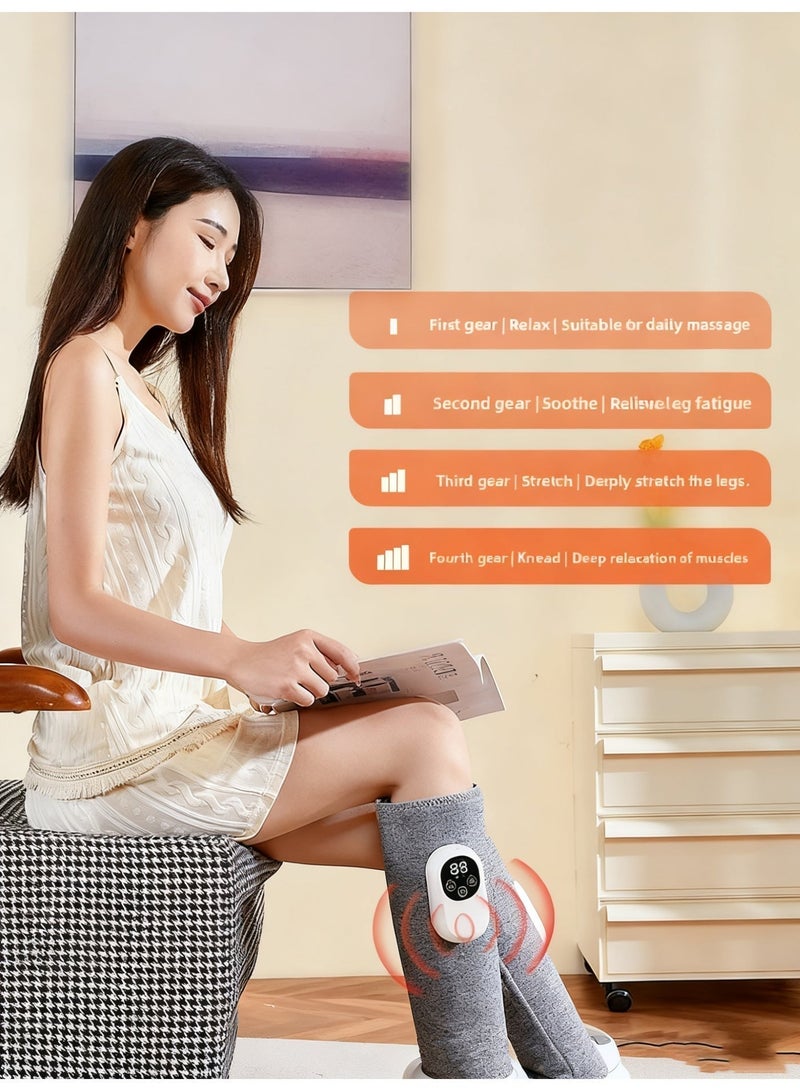 Leg Massager for Circulation & Pain Relief - Electric Air Compression Massage for Calves, Thighs & Feet with Heat Function - Image 4