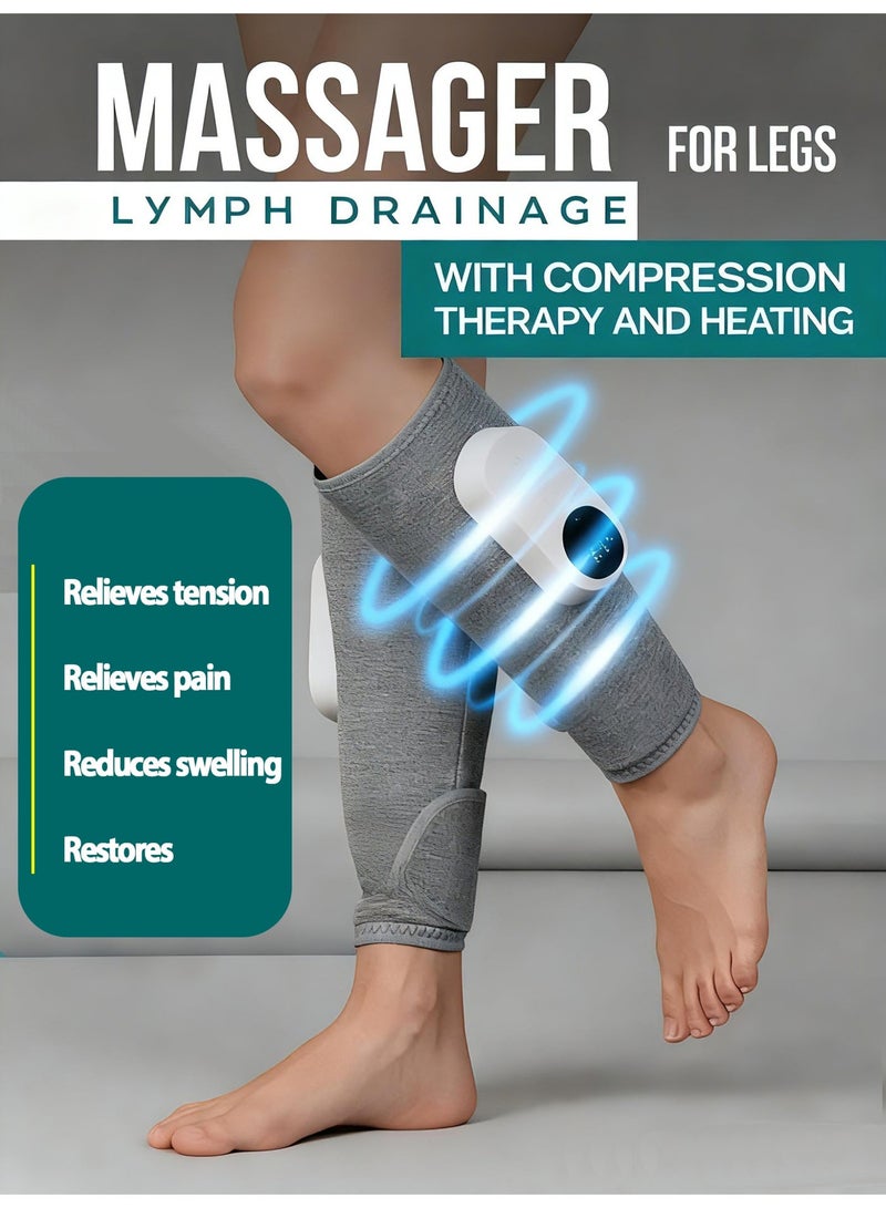 Leg Massager for Circulation & Pain Relief - Electric Air Compression Massage for Calves, Thighs & Feet with Heat Function - Image 1