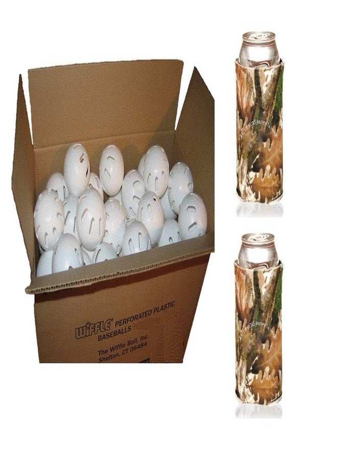 WIFFLE Balls Bulk Plastic Baseballs - Official Ball Brand - Made in USA - Plus Bonus Beverage Can Coolers (8 Balls) - Image 1