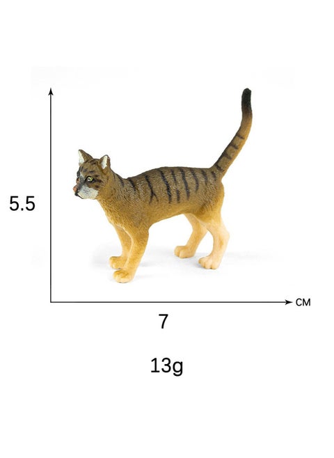 Simulation Animal Toy Animal Collection PVC Solid Animal Model Desktop Ornaments Zoo Gifts-Color:OA026 Cat