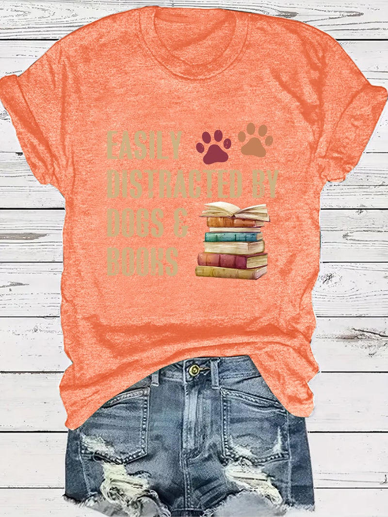 Summer Women'S Easily Distracted Pattern Round Neck Short Sleeve Casual Explosion T-Shirt - Image 1