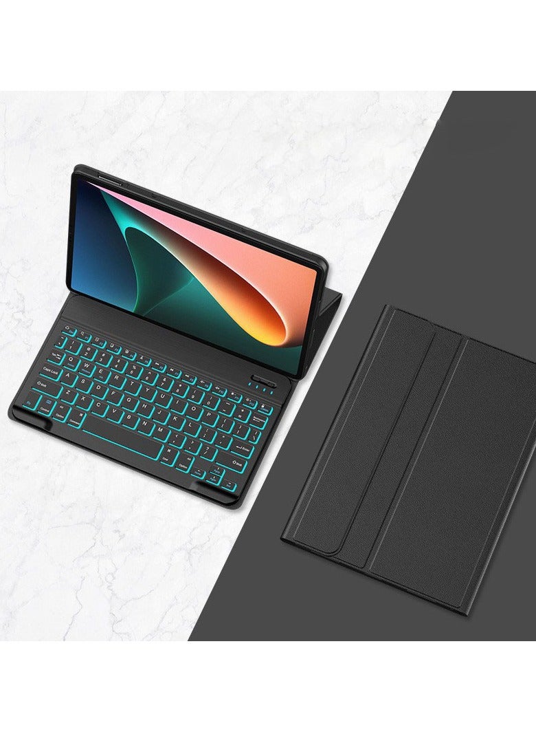 General Arabic and English Keyboard Case Compatible with Honor Pad V9 (11.5 inch), Backlit Bluetooth Wireless Removable Keyboard & Magnetic Tablet Protective Cover 